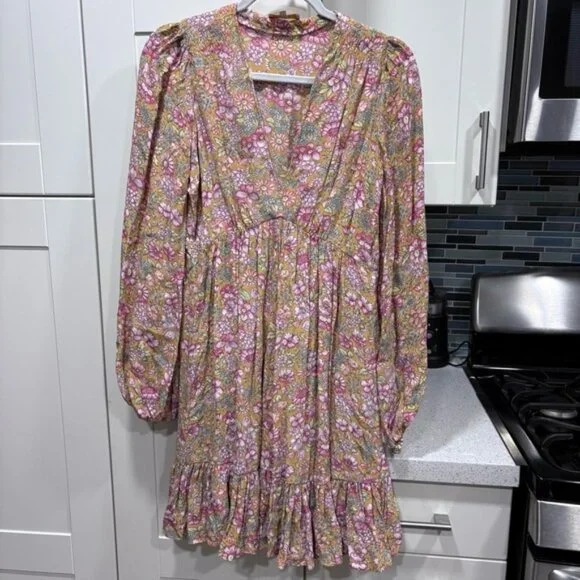 ByTIMO floral long sleeve mini dress - Picture 4 of 9
